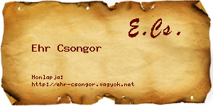 Ehr Csongor névjegykártya