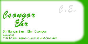 csongor ehr business card